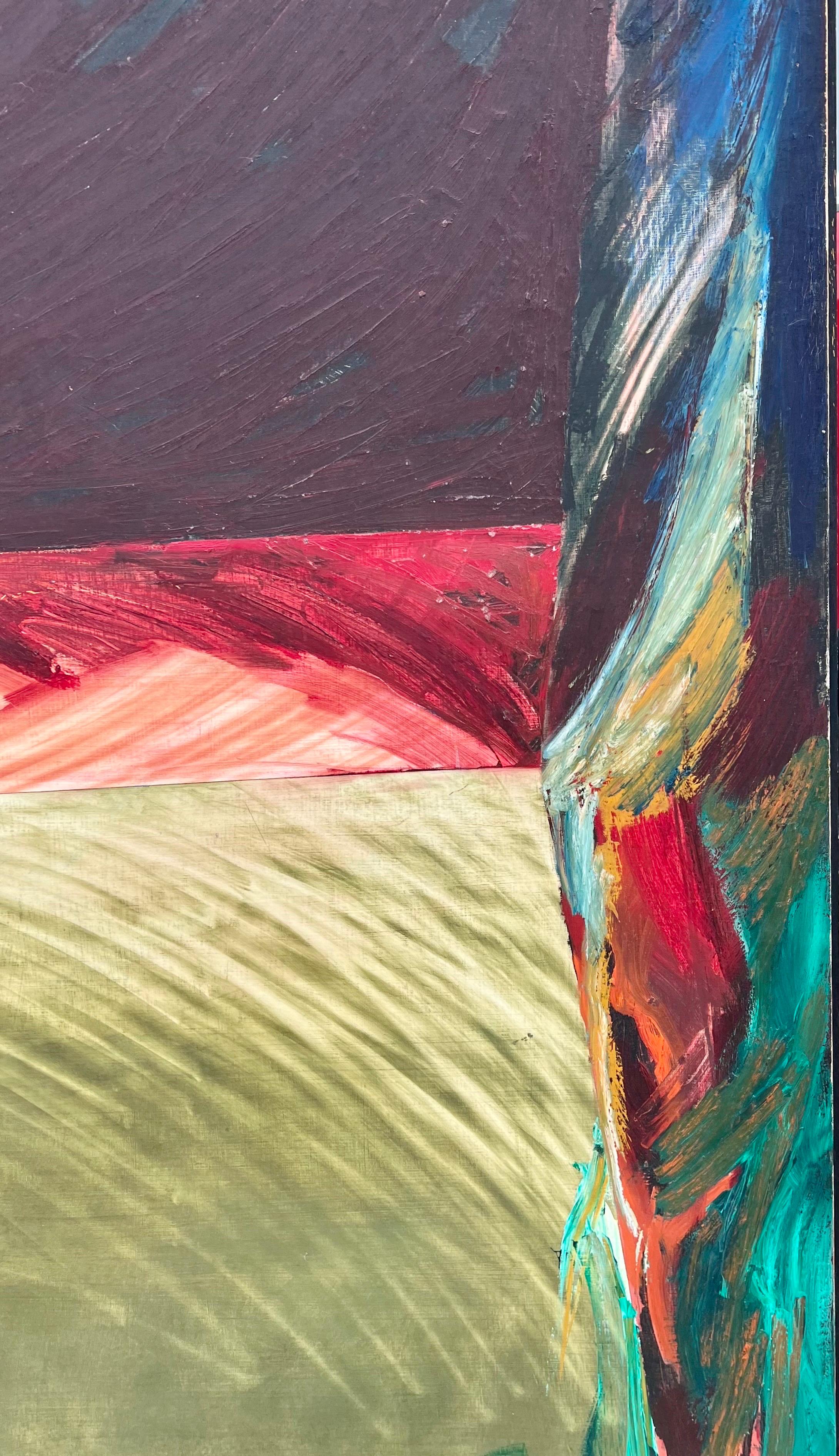 Grande peinture à l'huile abstraite moderniste californienne Laddie John Dill  en vente 7