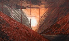 Untitled (Red), Abstract Aquatint Etching by Laddie John Dill