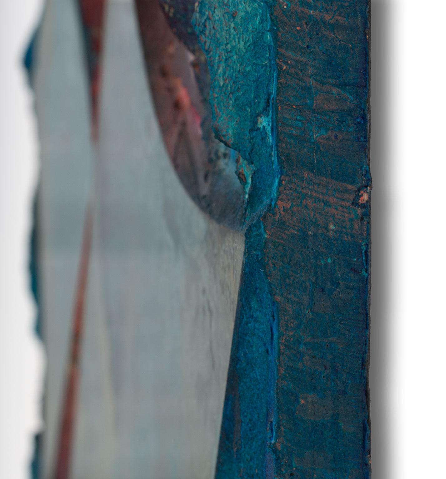 Tempered Glass, Cement Poly, Minerals, Oxides Wall Sculpture by Laddie John Dill 9