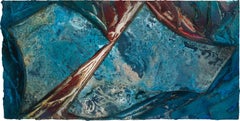 Sculpture murale en verre trempé:: poly ciment:: minéraux et oxydes de Laddie John Dill