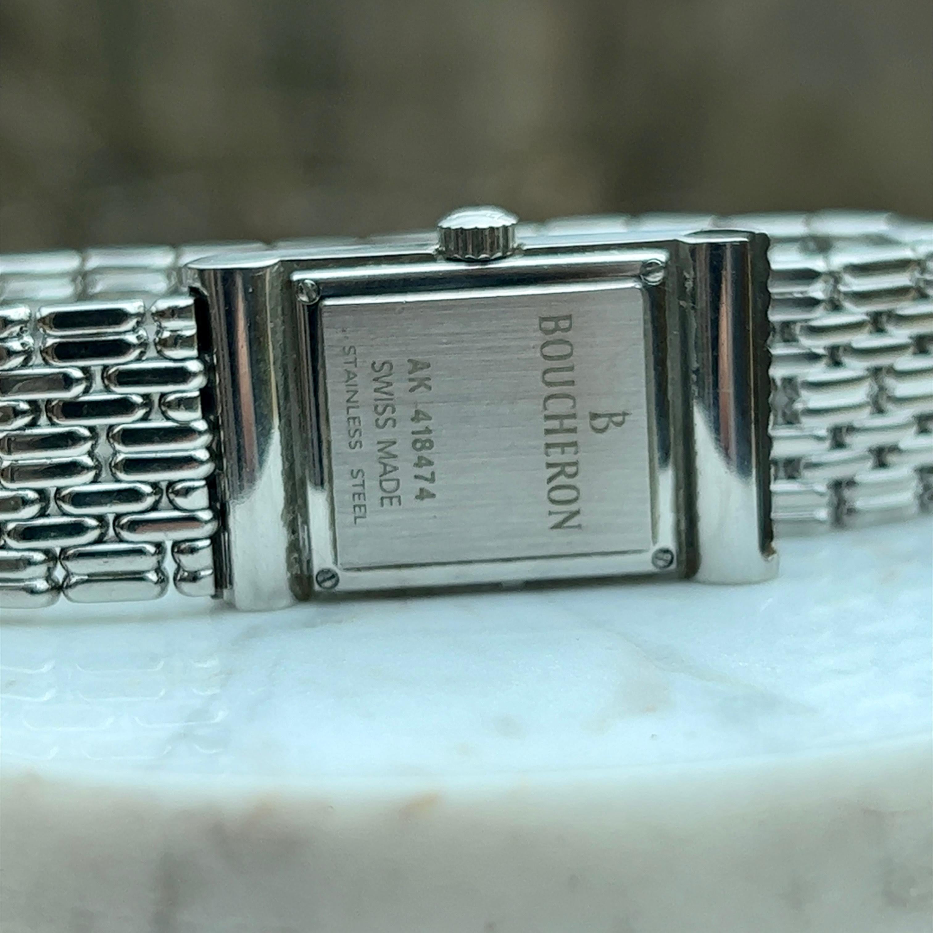 Contemporary Ladies 0.50ctw Diamond Stainless Steel Boucheron Reflect Watch