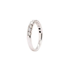 Ladies 10K White Gold Diamond Ring Eternity Band