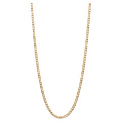 Collar de cadena de tenis de diamantes de oro amarillo de 10 quilates para señora