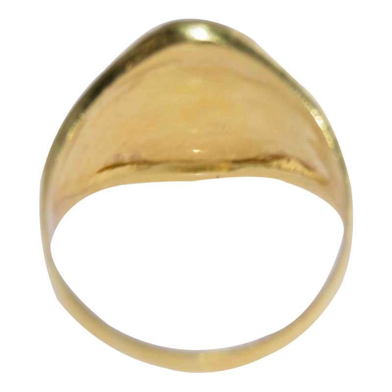 Unisex 10Kt. Gold U.S. Navy Art Deco Ring Hand Constructed, Circa 1940s For Sale 4