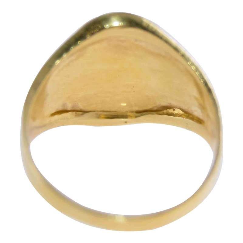 Unisex 10Kt. Gold U.S. Navy Art Deco Ring Hand Constructed, Circa 1940s For Sale 5