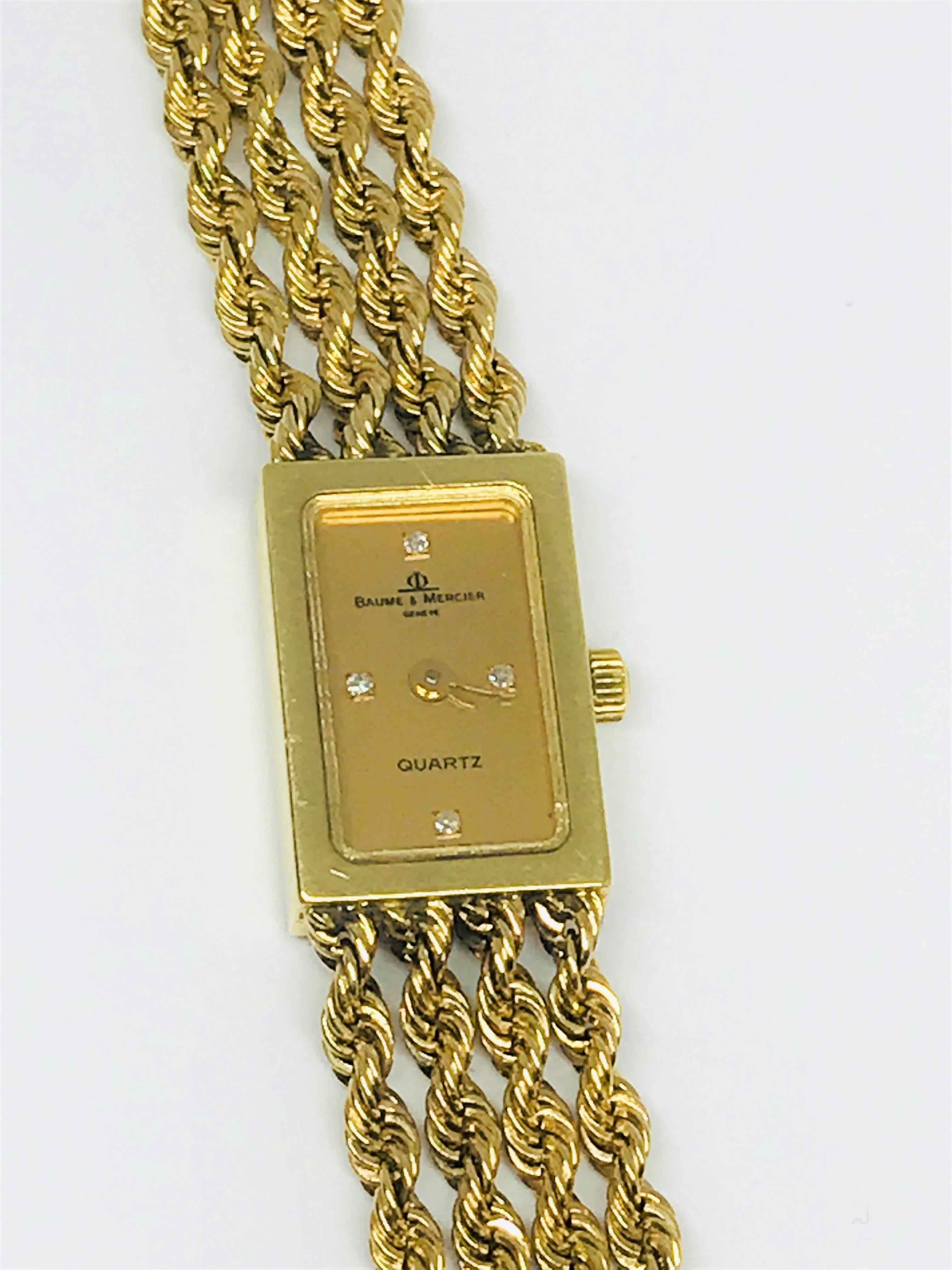 baume and mercier ladies 14k gold watches