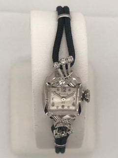 Ladies 14 Karat White Gold Bulova Timepiece