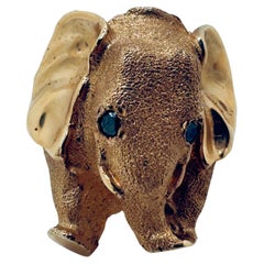 Ladies 14K Elephant Head Ring