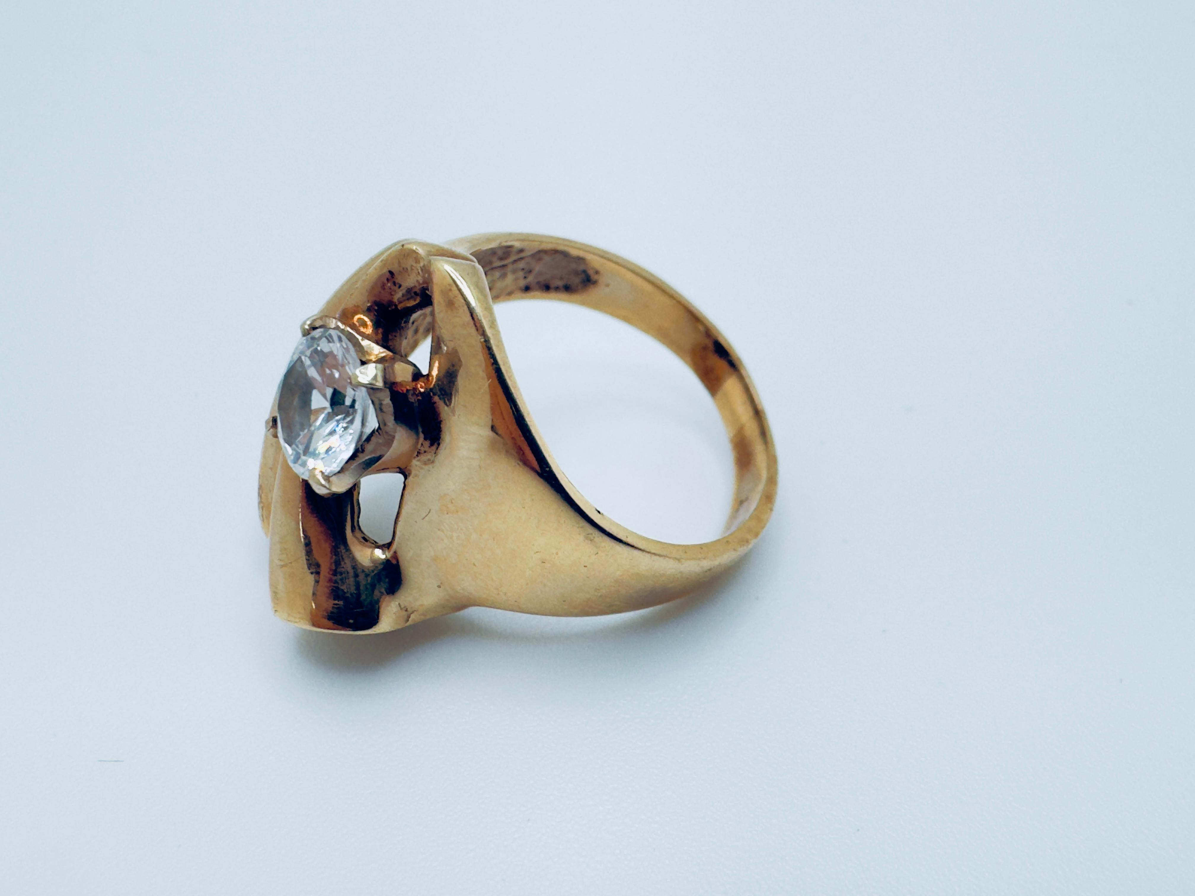 Donna Anello da donna in Renzite a forma libera 14K in vendita