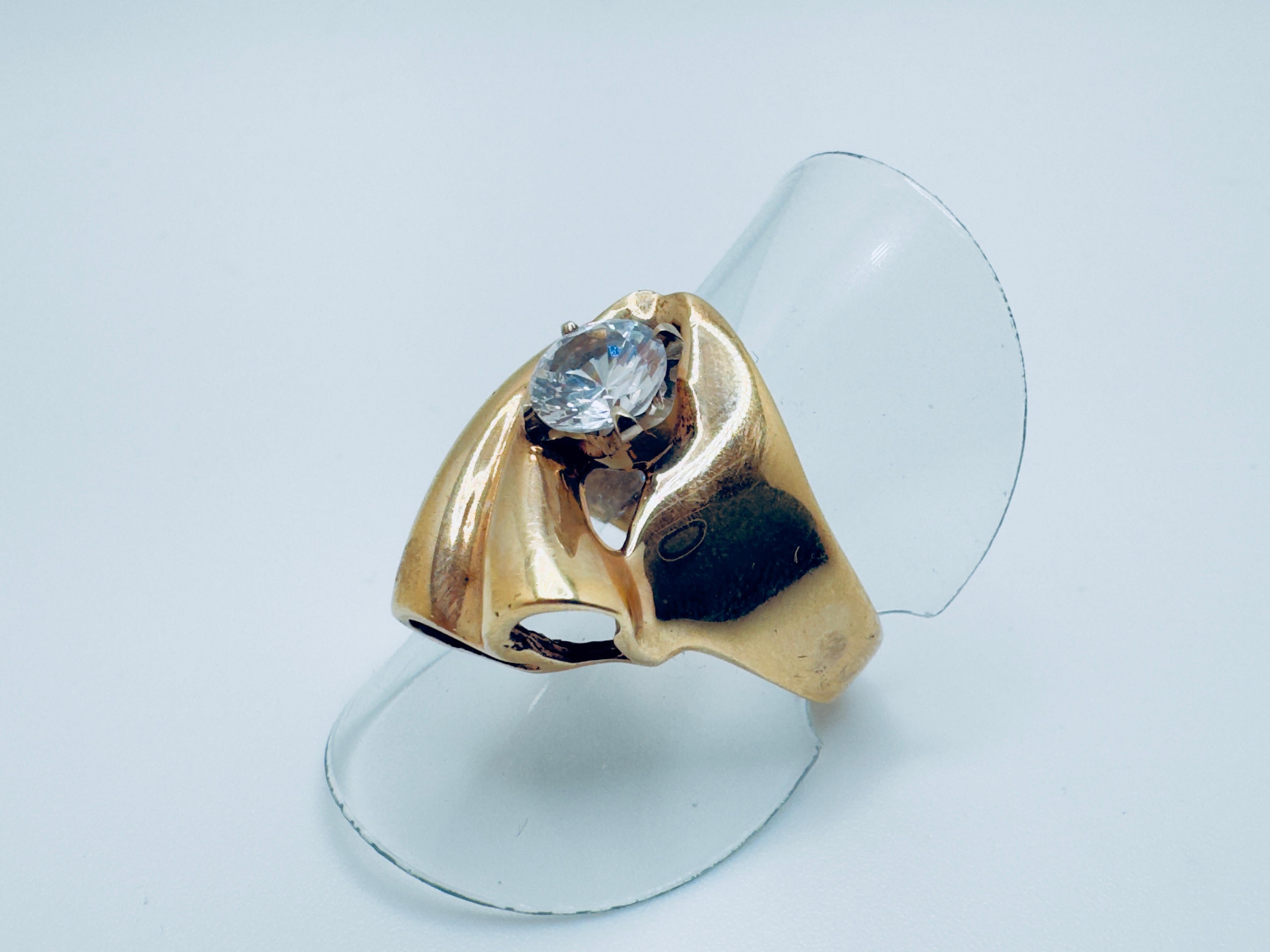Anello da donna in Renzite a forma libera 14K in vendita 2