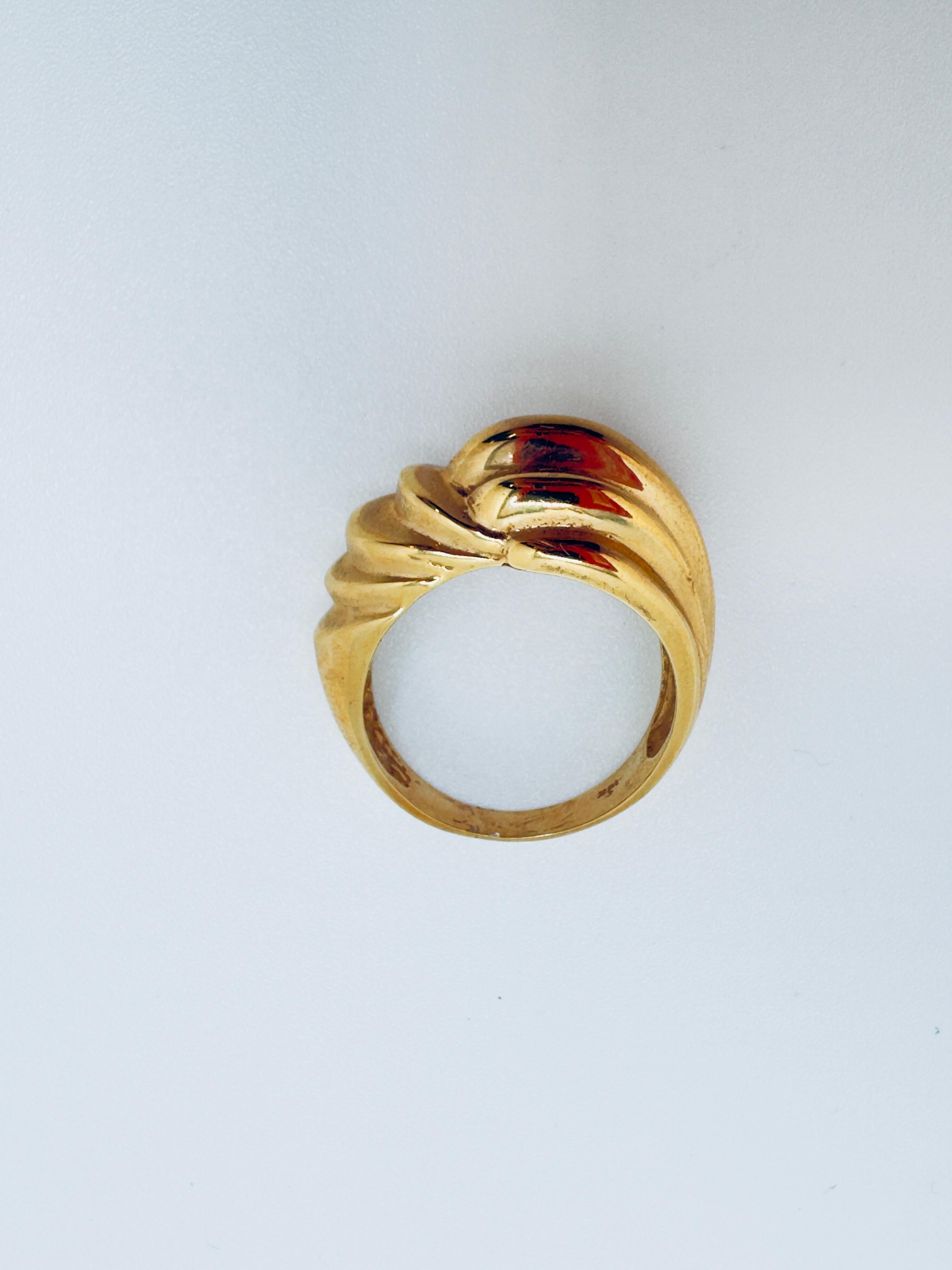 Anillo Flujo Dorado Damas 14K Art Decó en venta