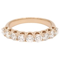 Ladies 14K Rose Gold 9 Diamond across Eternity Wedding Ring