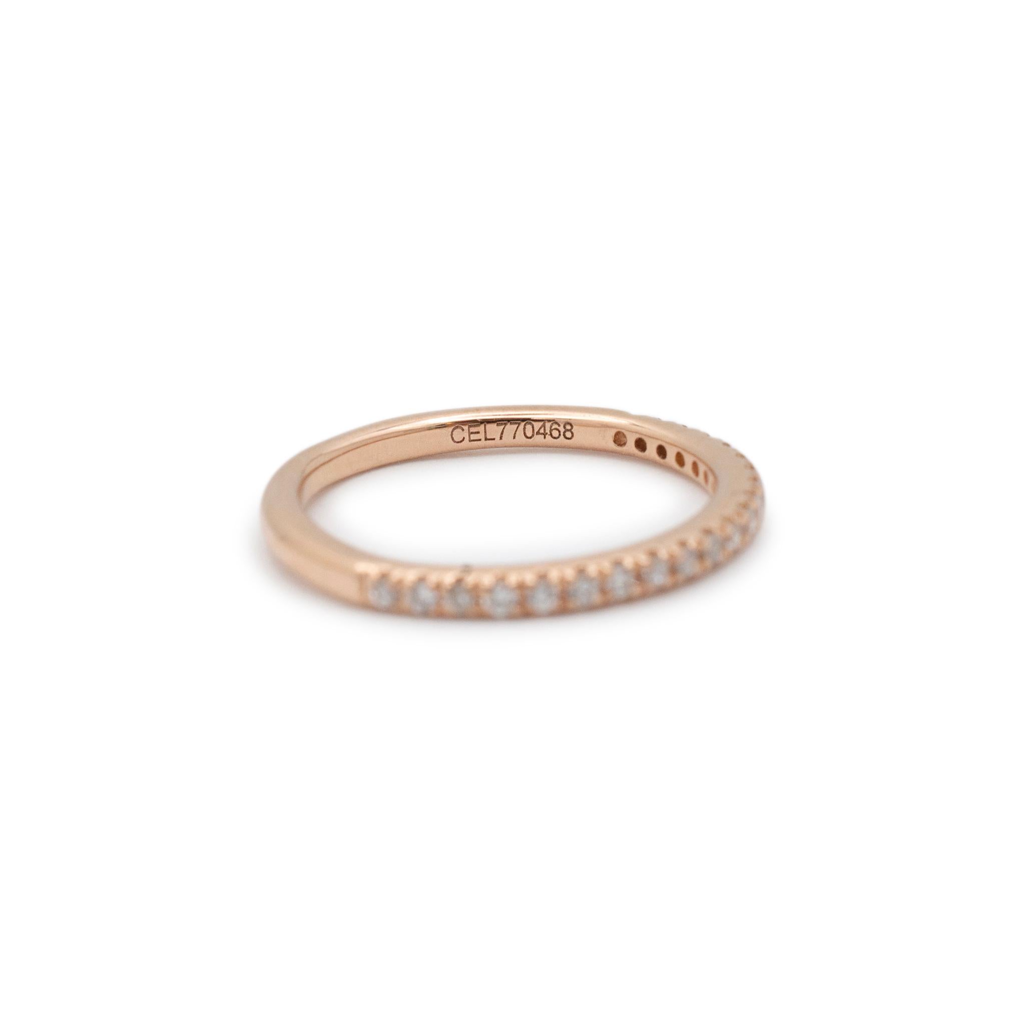Damen 14K Rose Gold Celebration Diamond Verlobungsring & Diamantband Set 7