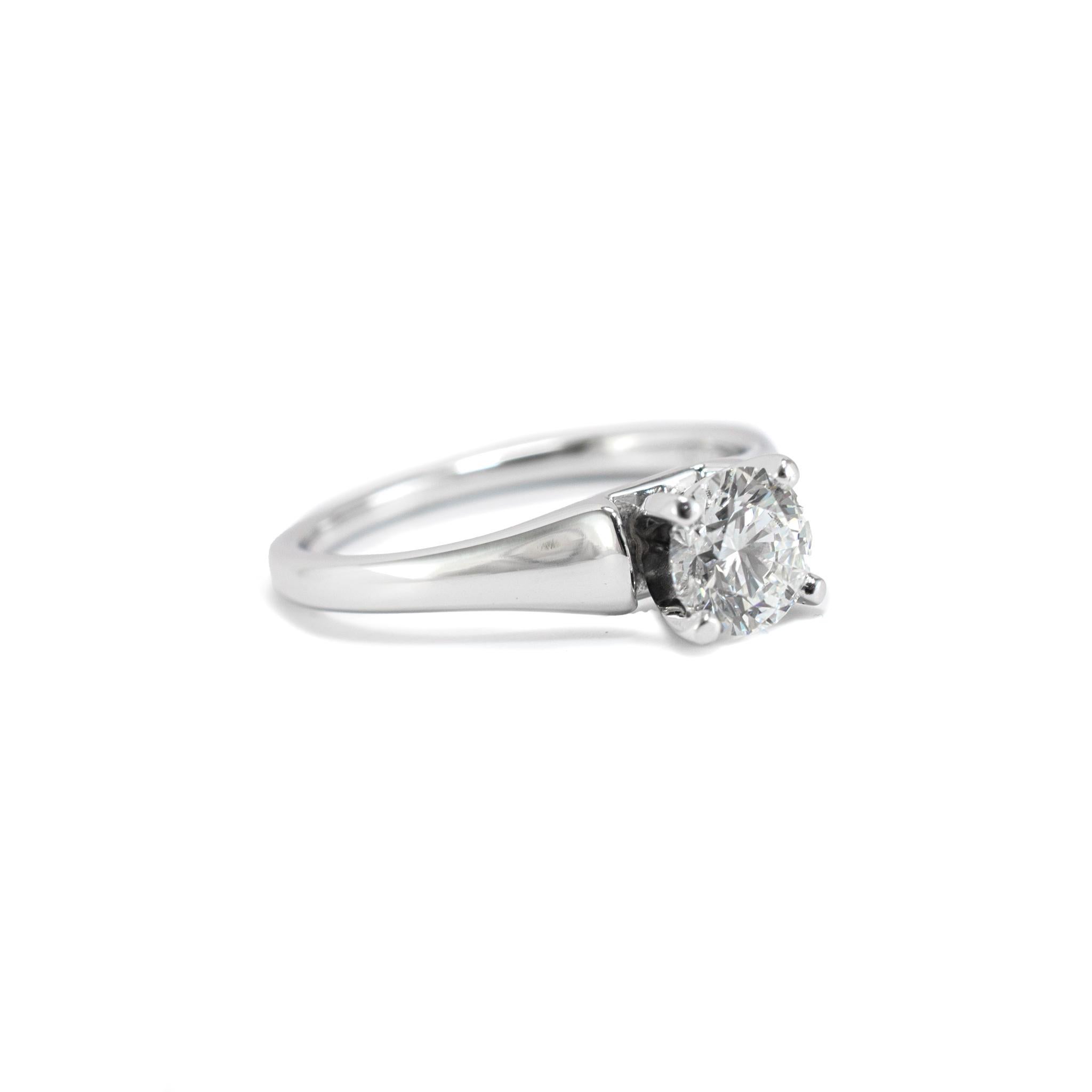 De las mujeres Anillo de compromiso solitario con diamante cultivado en laboratorio de 0,82 ct en oro blanco de 14 quilates para señora en venta