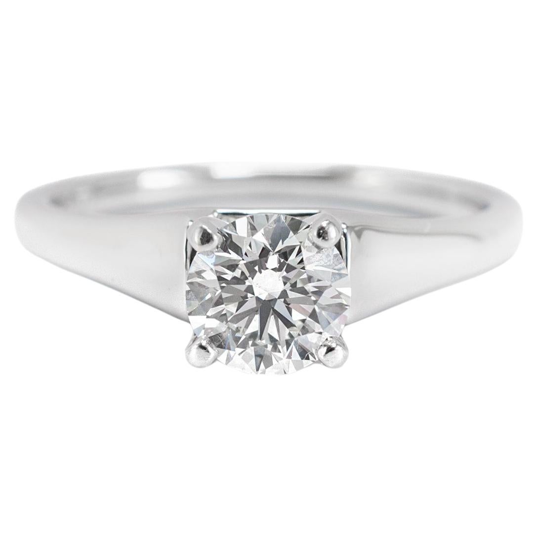 Anillo de compromiso solitario con diamante cultivado en laboratorio de 0,82 ct en oro blanco de 14 quilates para señora en venta