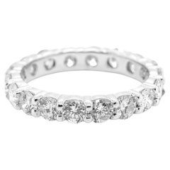 Ladies 14K White Gold 3.07Ct Diamonds Eternity Ring