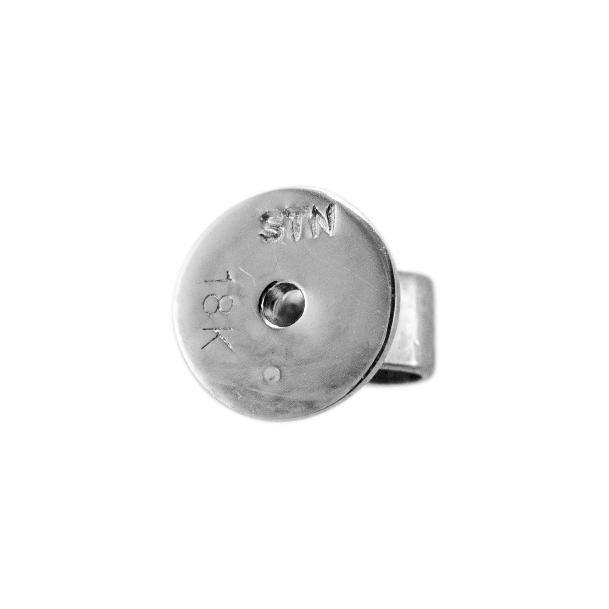 Orecchini a goccia da donna in oro bianco 14K con cerchio e pavé di diamanti In condizioni ottime in vendita a Houston, TX