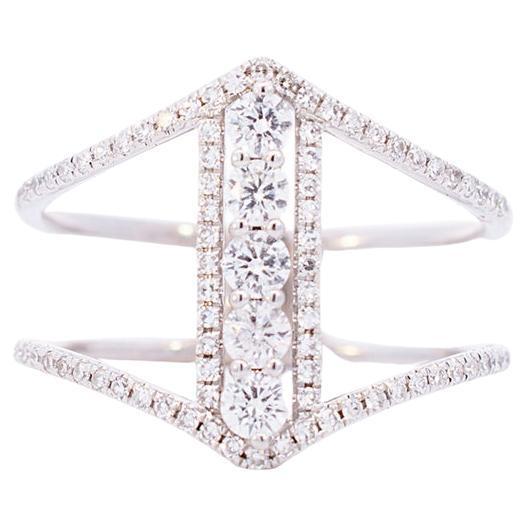Ladies White Gold Diamond Cocktail Ring at 1stDibs diamond cocktail rings