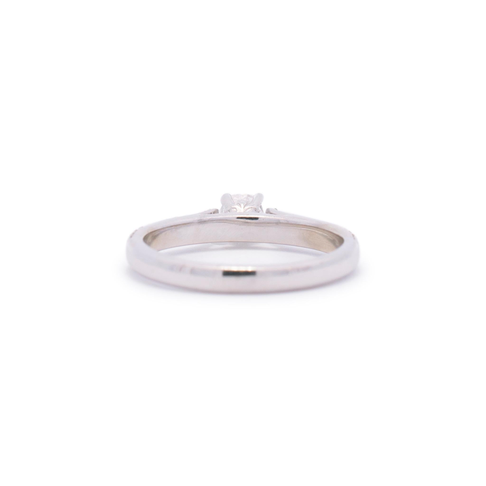 Ladies 14k White Gold Diamond Engagement Ring 2