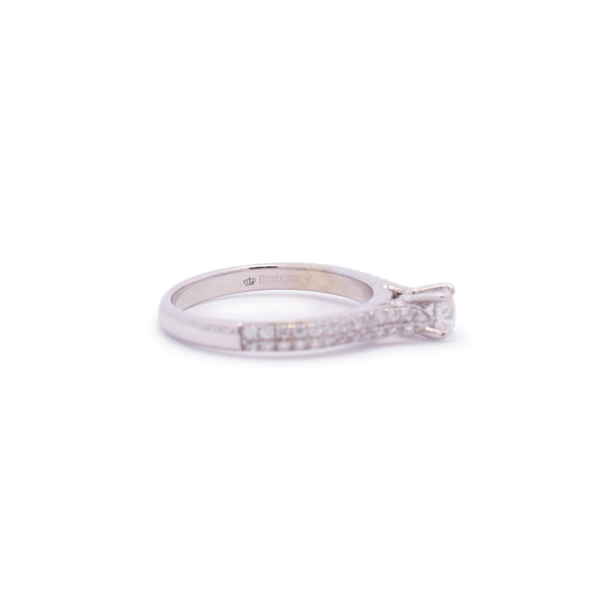 Ladies 14k White Gold Diamond Engagement Ring 1