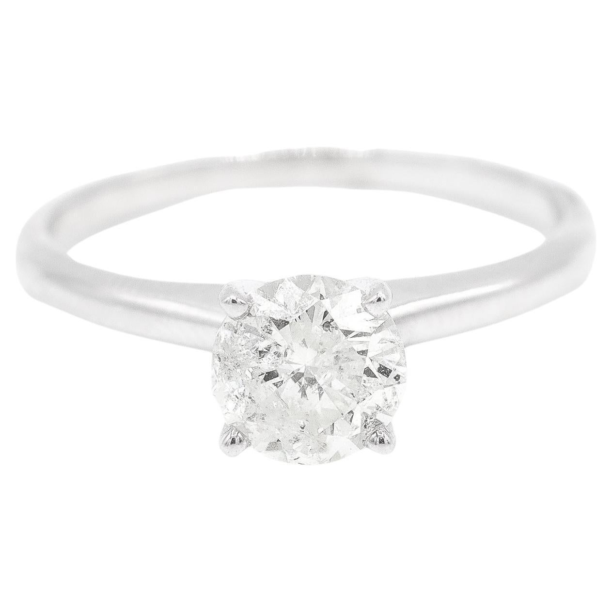 Ladies 14K White Gold Diamond Engagement Ring