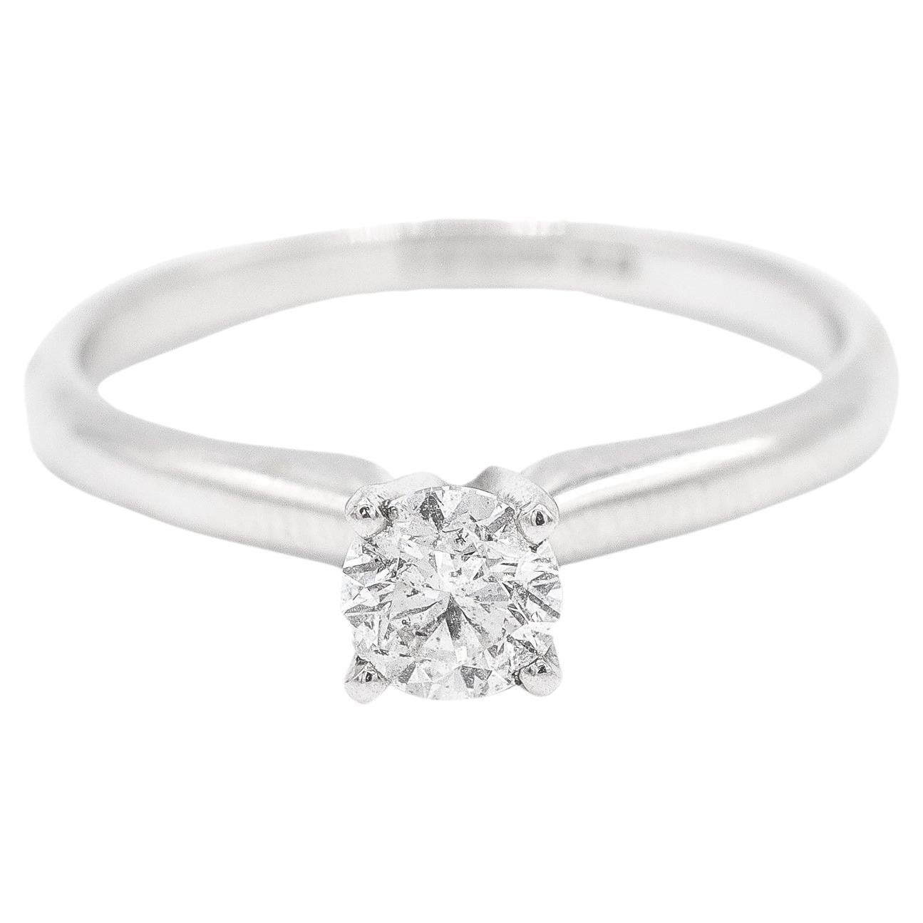 Ladies 14K White Gold Diamond Engagement Ring