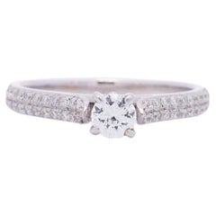 Ladies 14k White Gold Diamond Engagement Ring