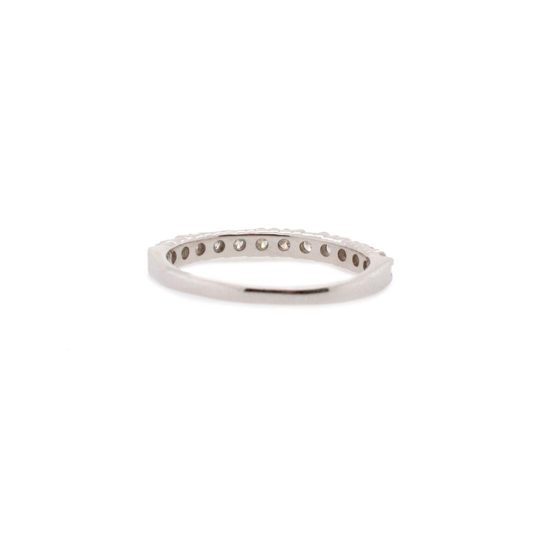 Women's Ladies 14K White Gold Diamond Half Eternity Band