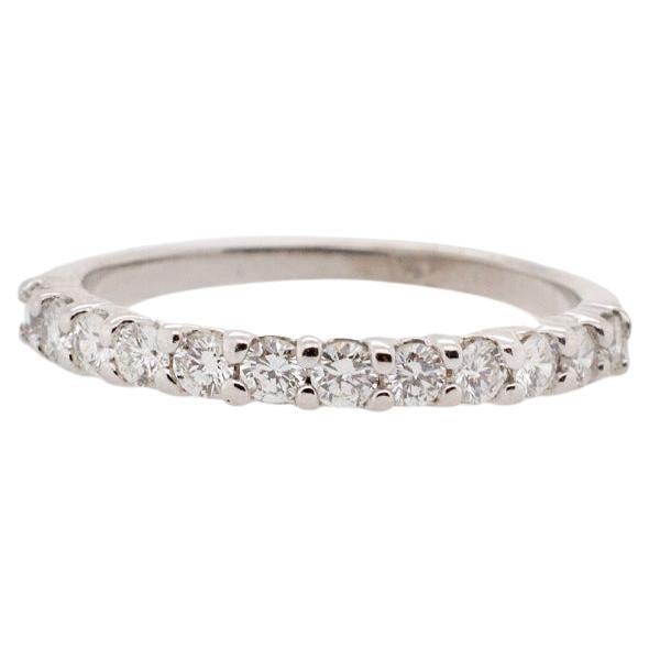 Ladies 14K White Gold Diamond Half Eternity Band