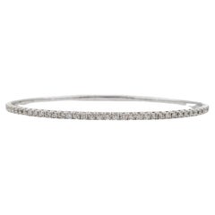 Ladies 14K White Gold Flexible Diamond Tennis Bracelet