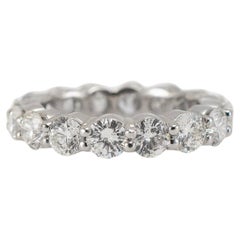 Ladies 14K White Gold Full Eternity 2.93ct Diamond Wedding Band
