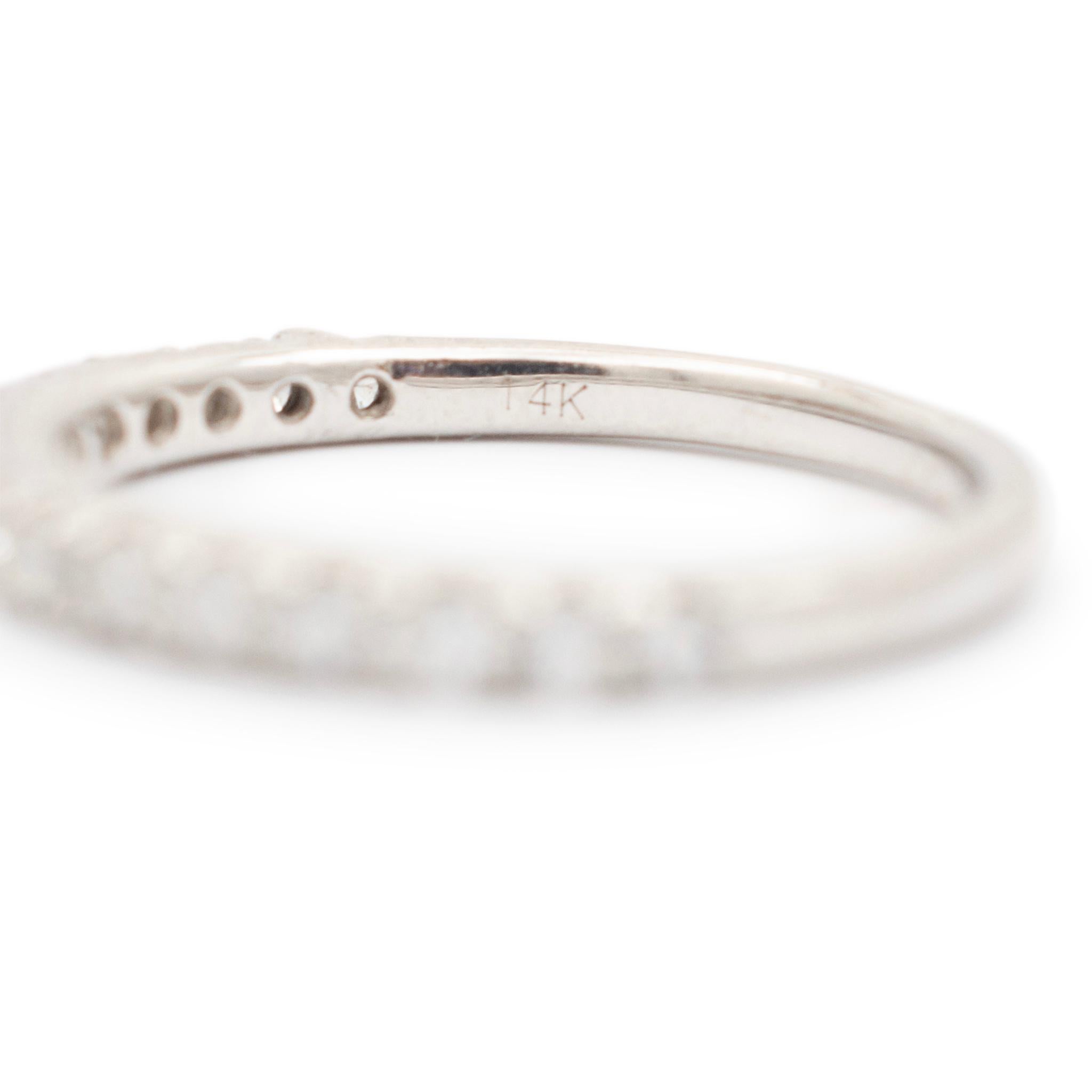 Ladies 14K White Gold Halo Diamond Engagement Ring Wedding Band Bridal Set For Sale 3