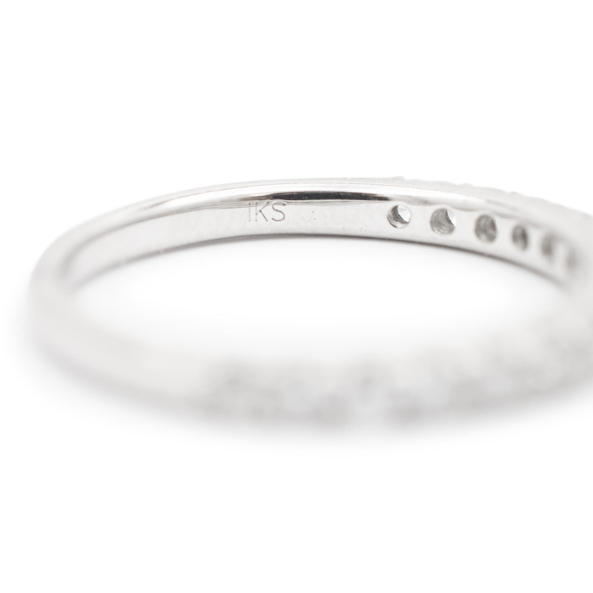 Ladies 14K White Gold Halo Diamond Engagement Ring Wedding Band Bridal Set For Sale 1