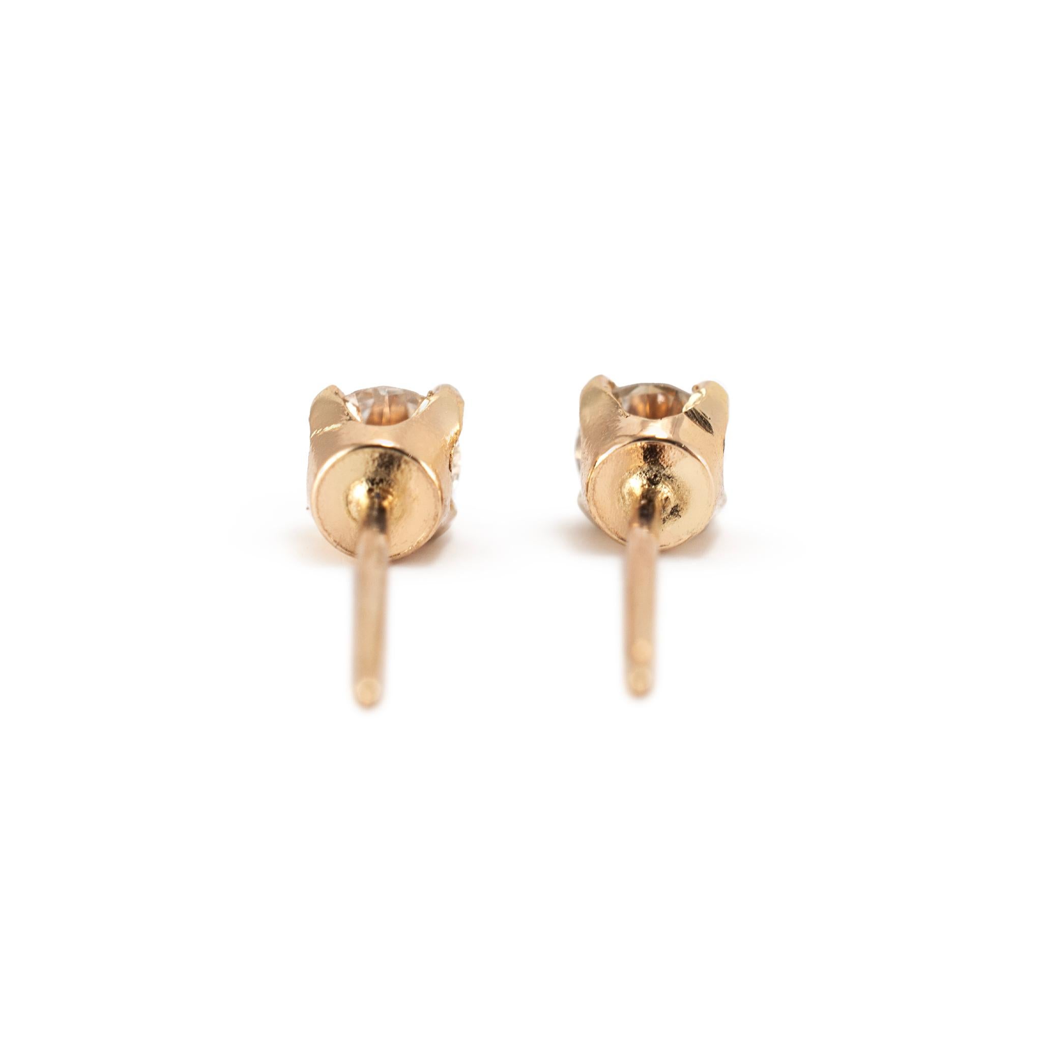 Donna Orecchini da donna in oro giallo 14K con diamante da 0,40 ct. in vendita