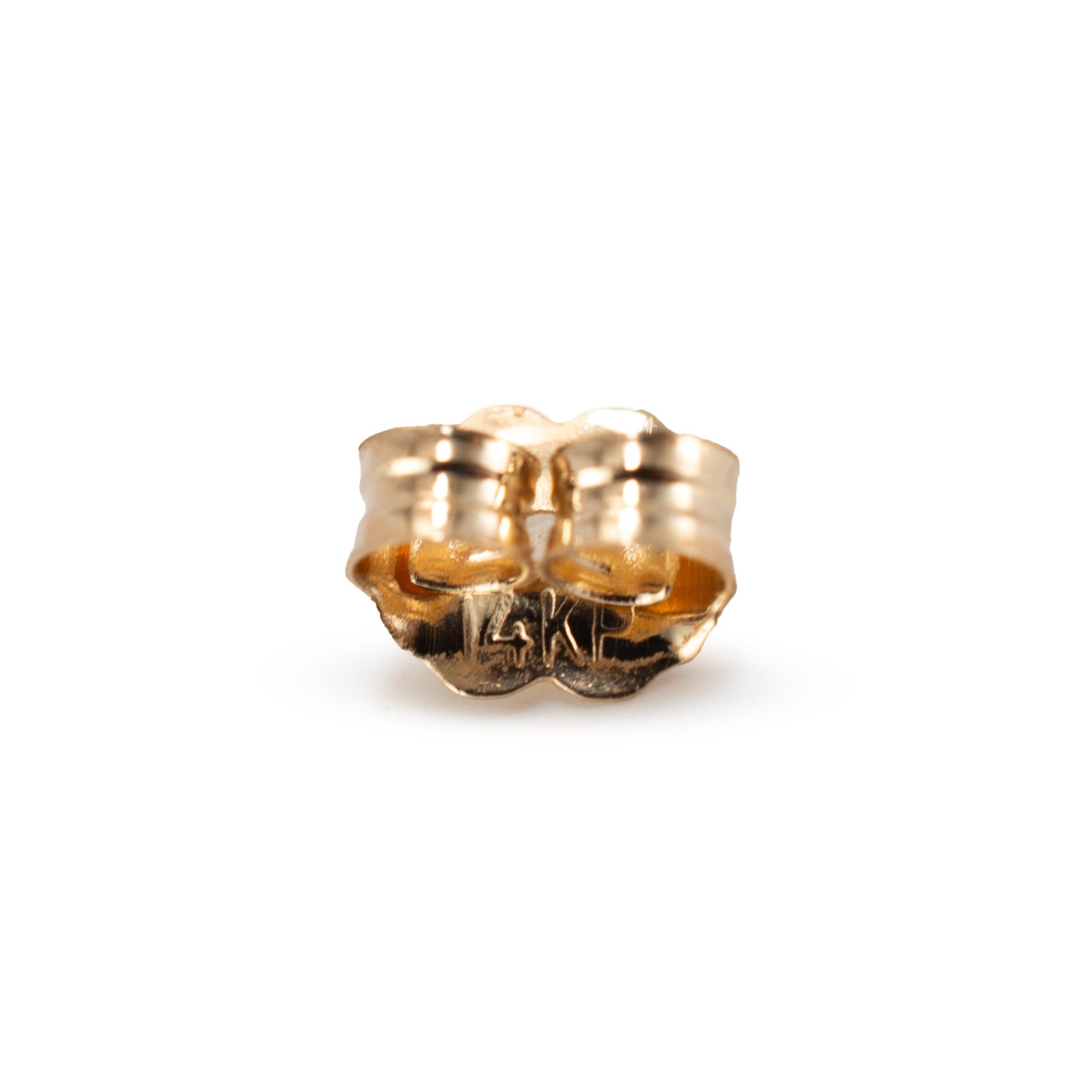 Orecchini da donna in oro giallo 14K con diamante da 0,40 ct. in vendita 2
