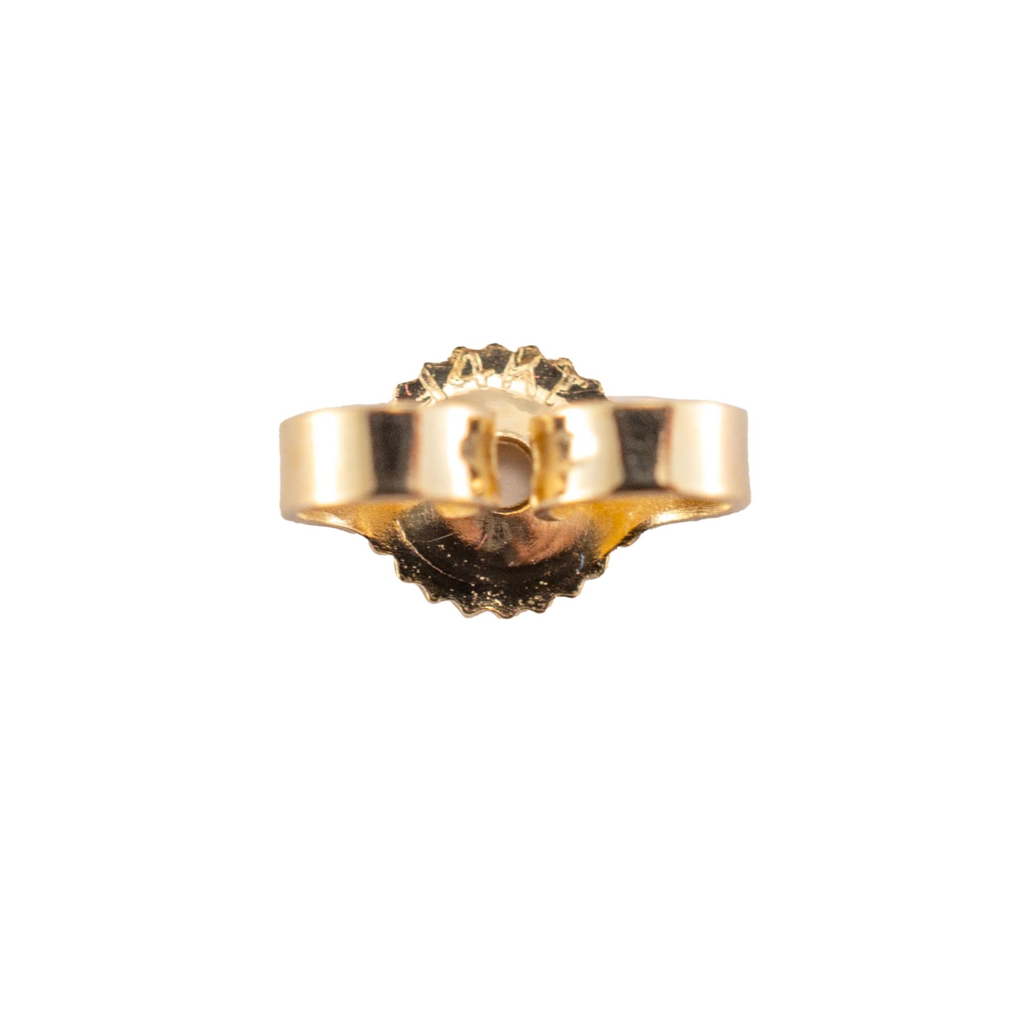 Orecchini da donna in oro giallo 14K con diamante da 0,55 ct. in vendita 1