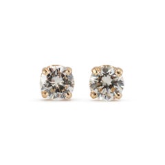Orecchini da donna in oro giallo 14K con diamante da 0,55 ct.