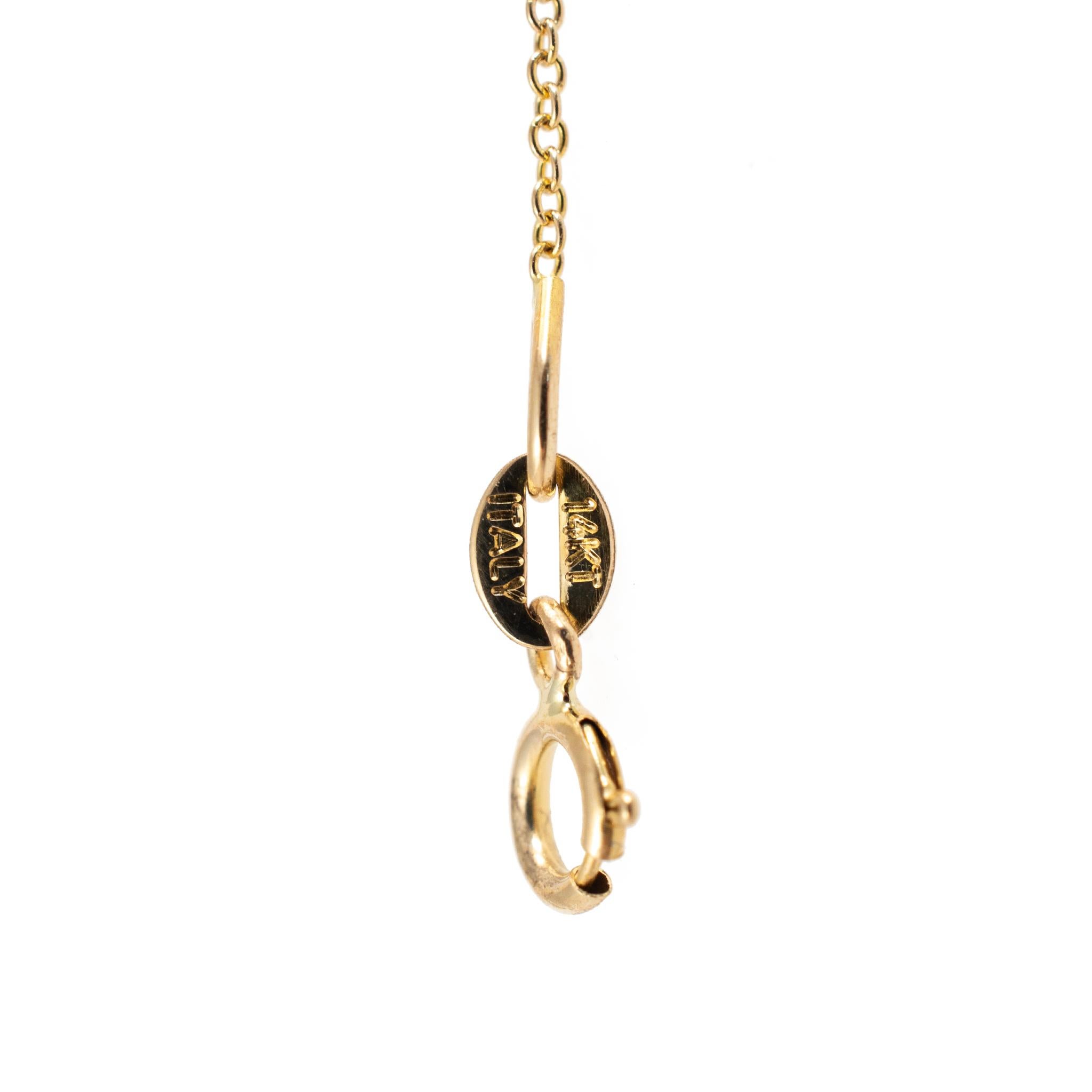 Collana da donna in oro giallo 14K con diamanti bianchi e gialli a due toni da 1,48 carati in vendita 2