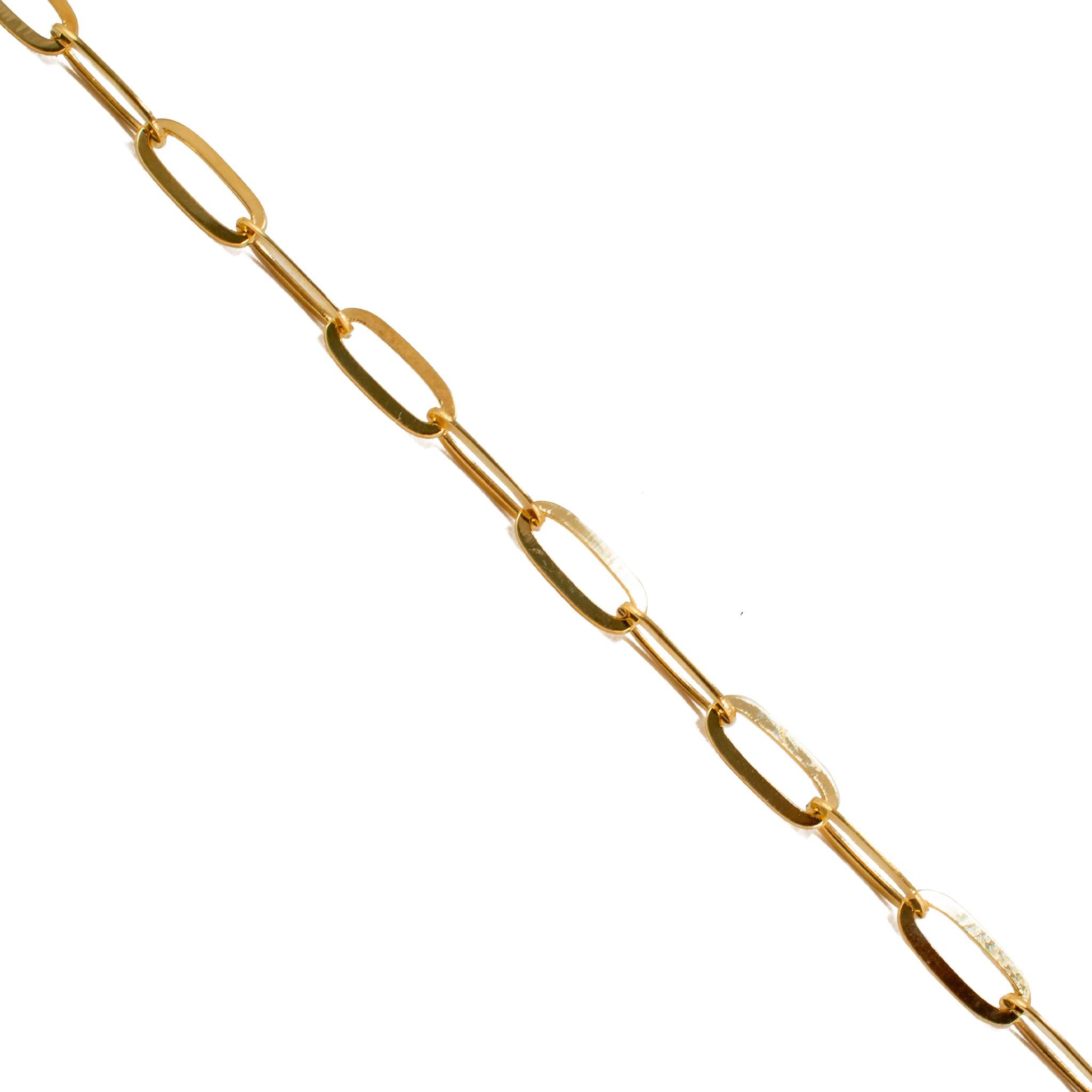 Collana da donna in oro giallo 14K con 5,49 carati di diamanti Tennis Cuban Paper Clip a più file in vendita 3