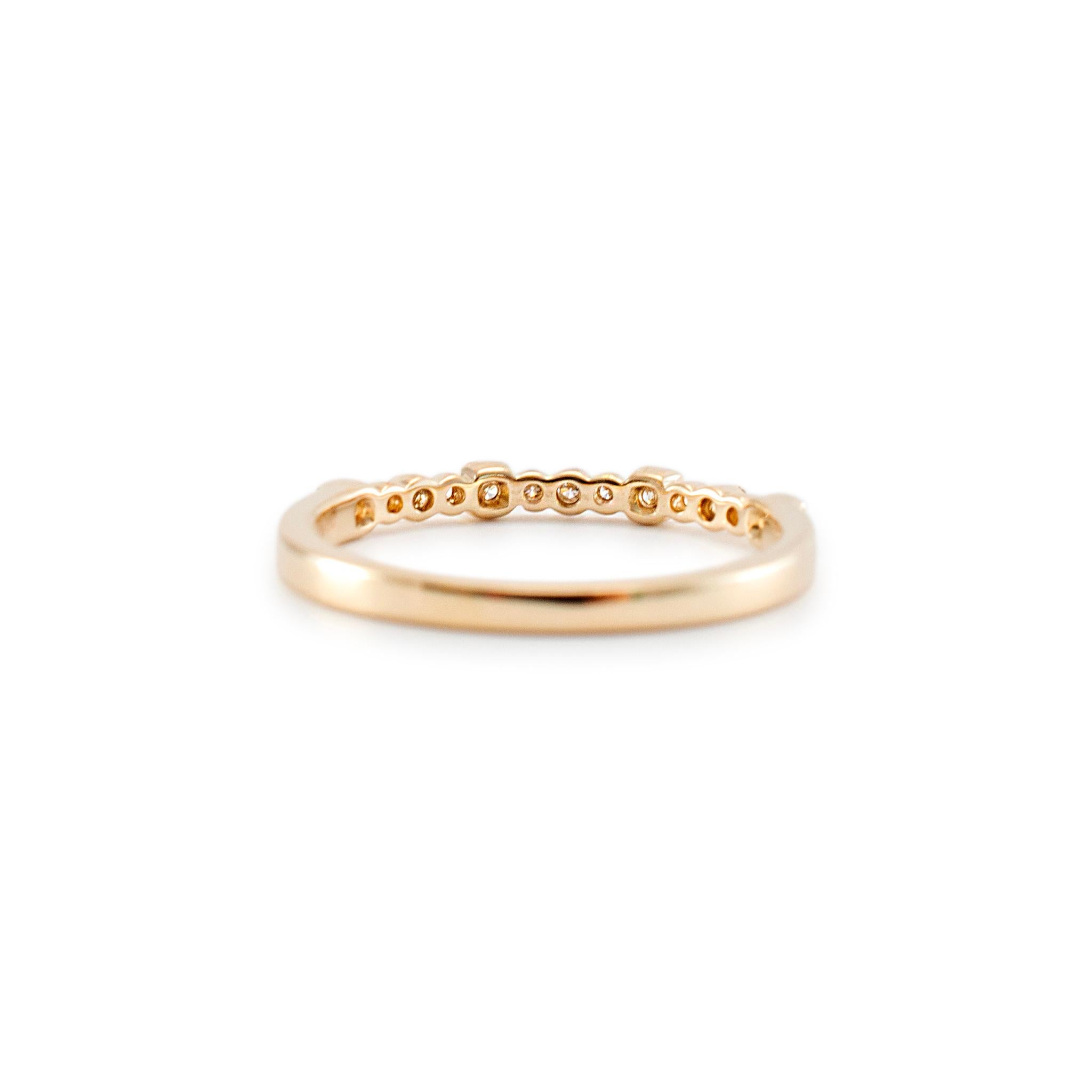 Damen 14K Gelbgold Alternate Design Diamant-Hochzeitsring 1