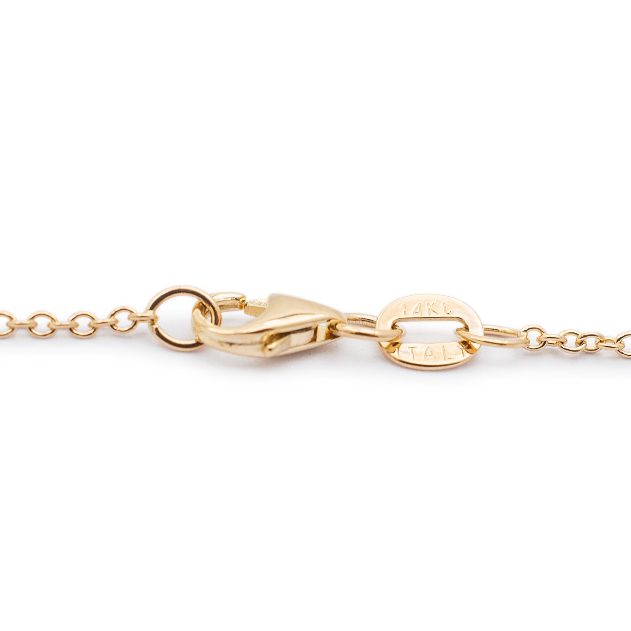 The Ladies 14K Yellow Gold by the Yard Diamond Chain Necklace (Collier de chaîne en or jaune 14K avec diamants) Excellent état - En vente à Houston, TX