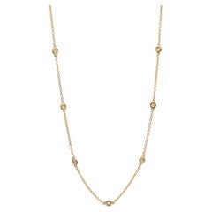 Damen 14K Gelbgold by the Yard Diamantkette Halskette