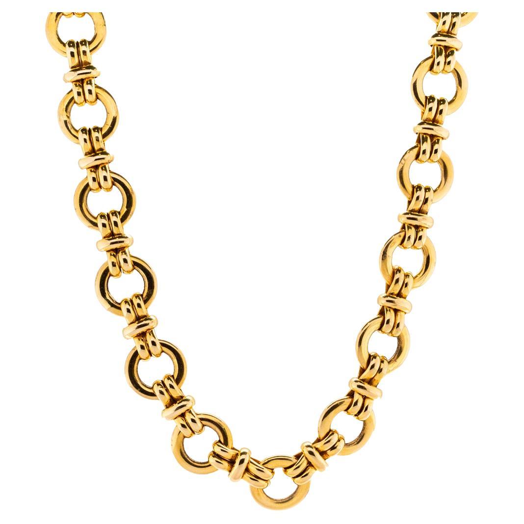 Ladies 14K Yellow Gold Cable Chain Necklace