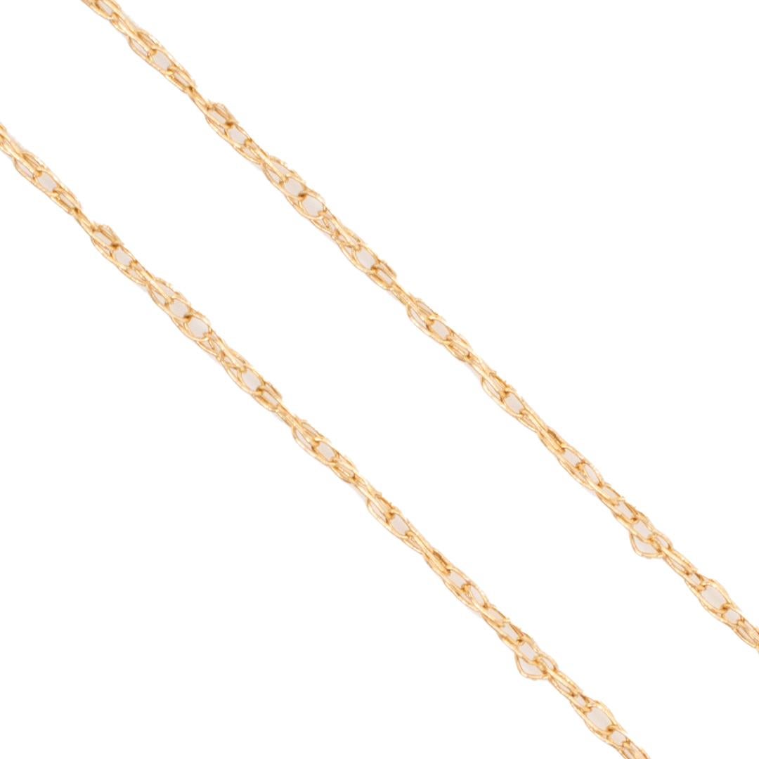 Women's Ladies 14K Yellow Gold Diamond Cross Necklace For Sale