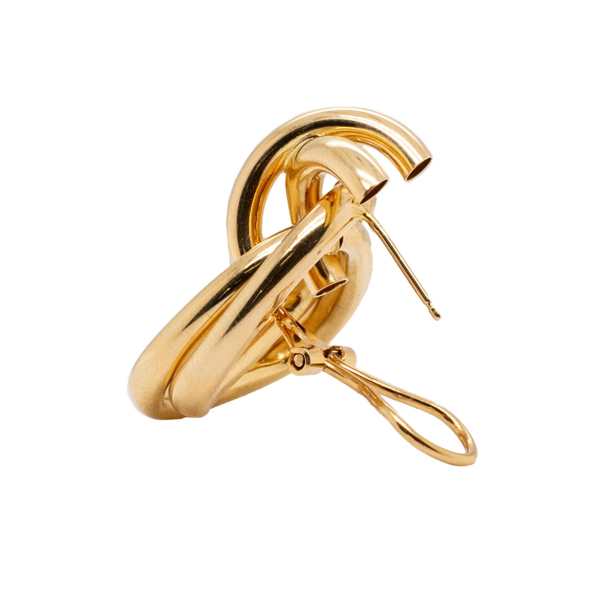 Damen 14K Gelbgold Ohrringe 3