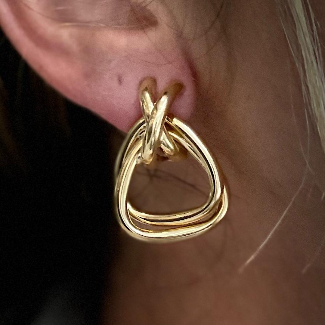 Damen 14K Gelbgold Ohrringe 4