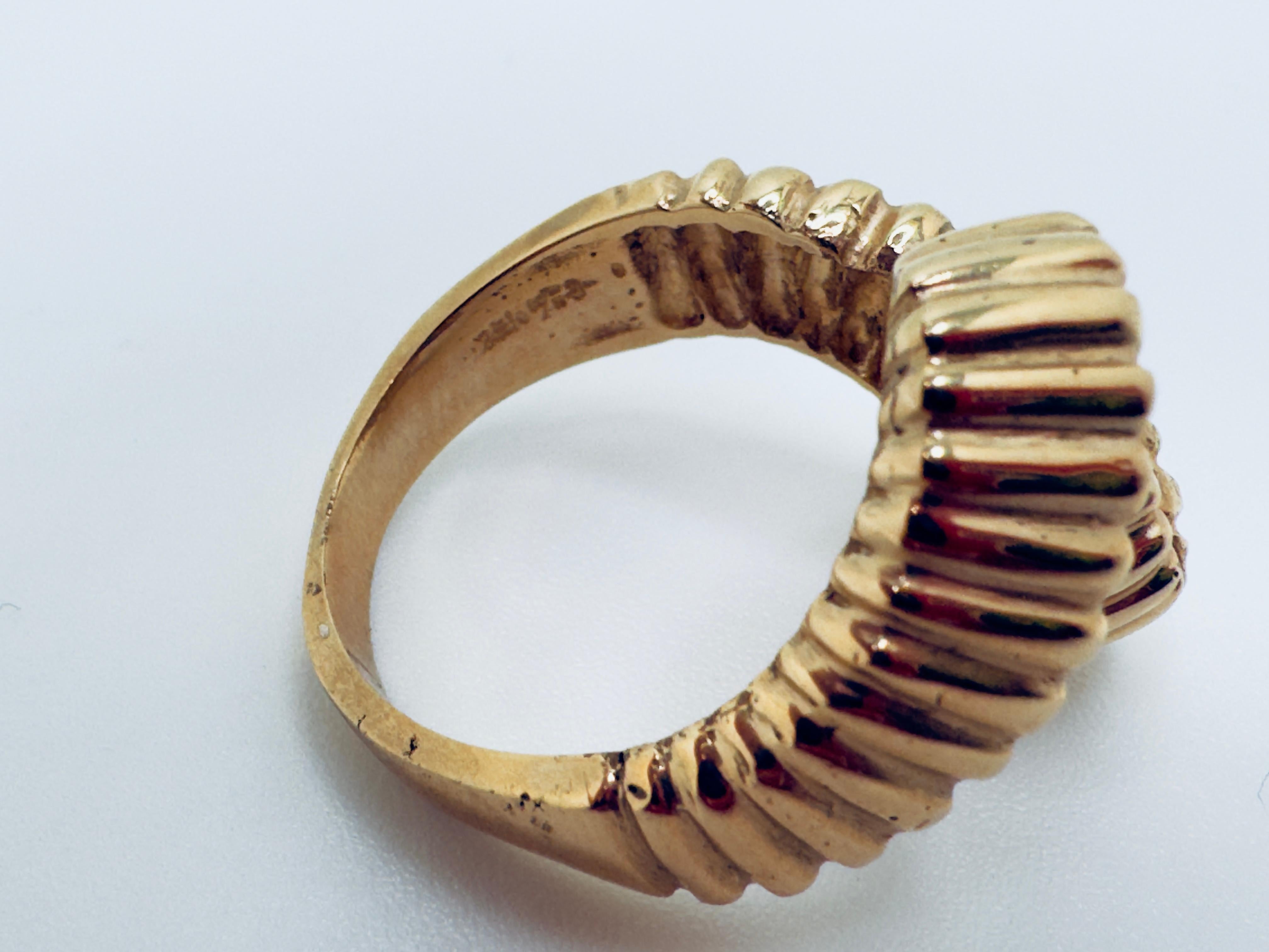 Anillo S Formador Libre de Oro Amarillo 14K para Dama Art Decó en venta