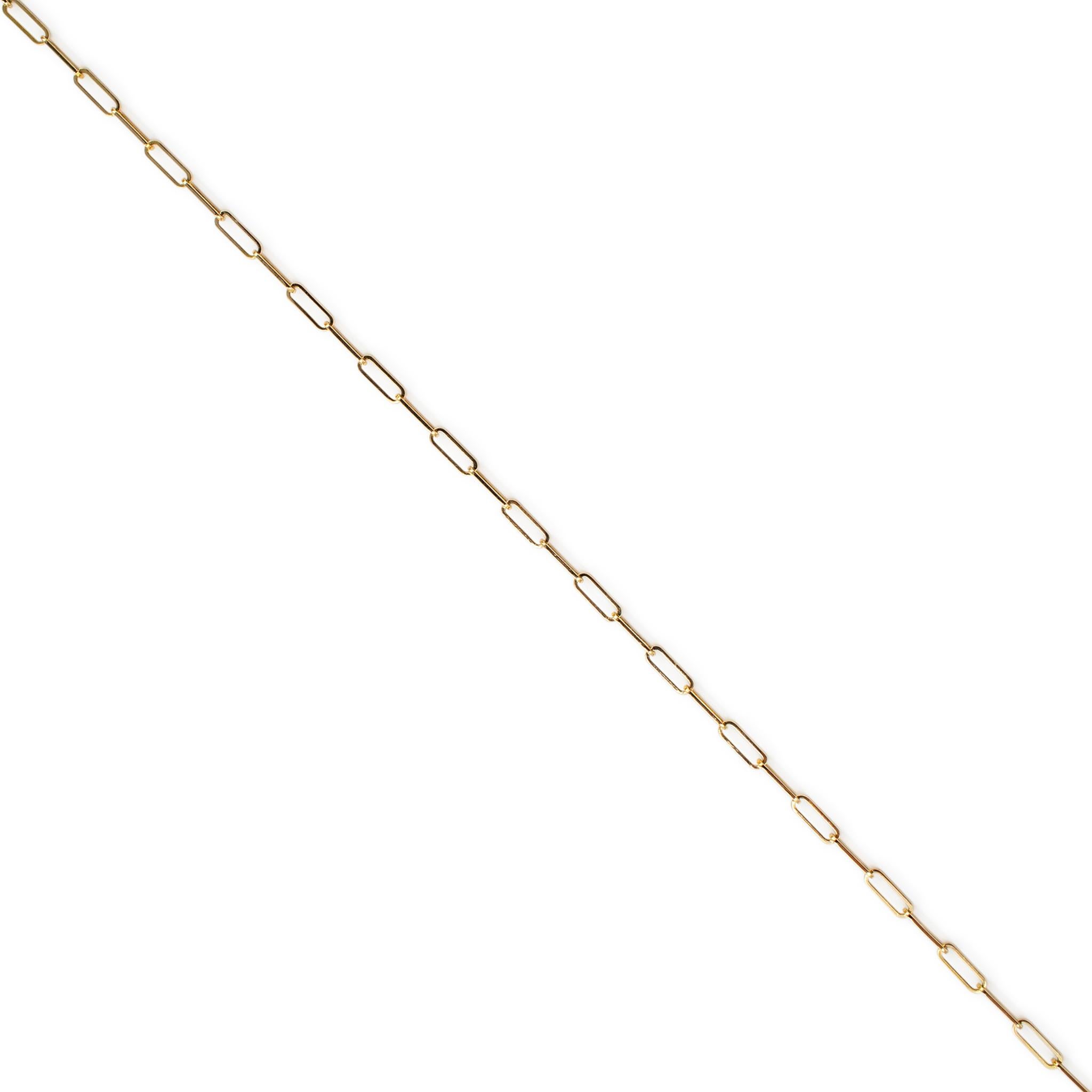 Geschlecht: Damen

Metall Typ: 14K Gelbgold

Länge: 16,00 Zoll

Breite: 1.50 mm

Gewicht: 1.70 Gramm

Damen 14K Gelbgold oval rolo Gliederkette. Graviert mit 