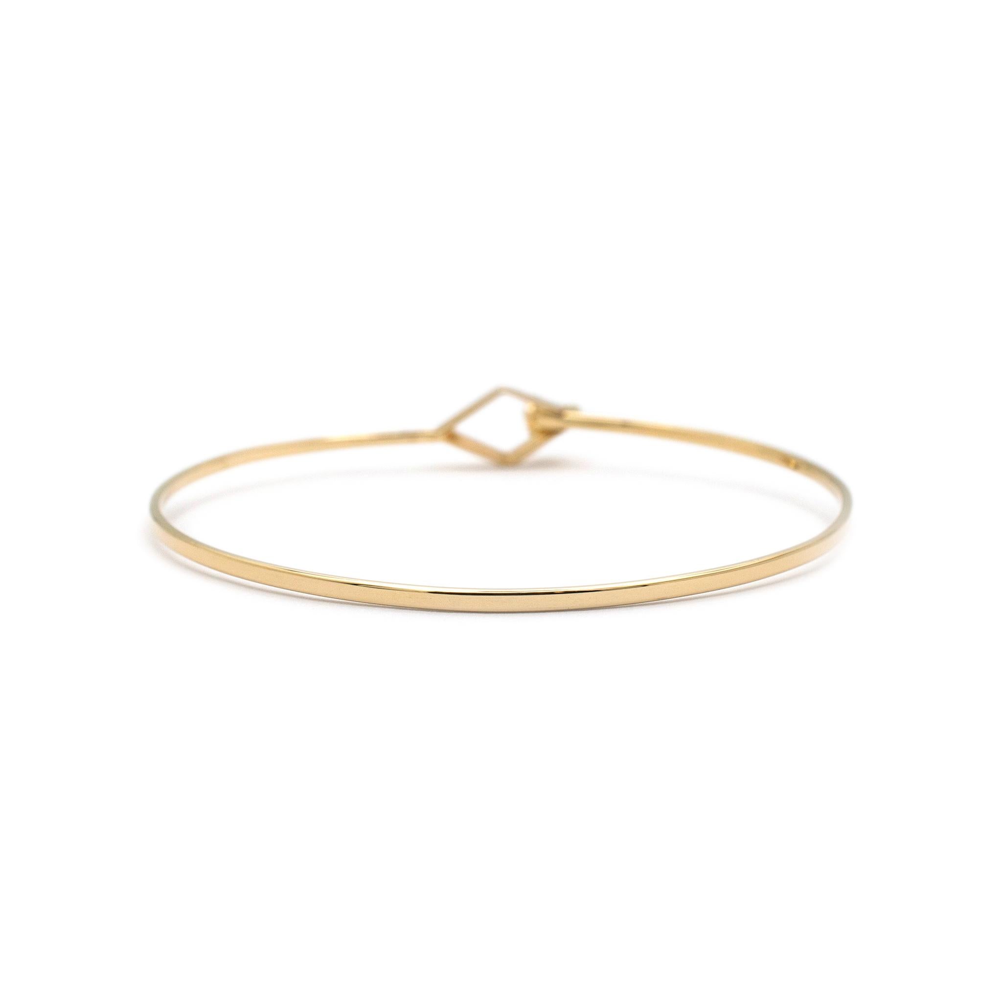 Bracelet en or jaune 14K pour dames avec losange enchevêtré Pour femmes en vente