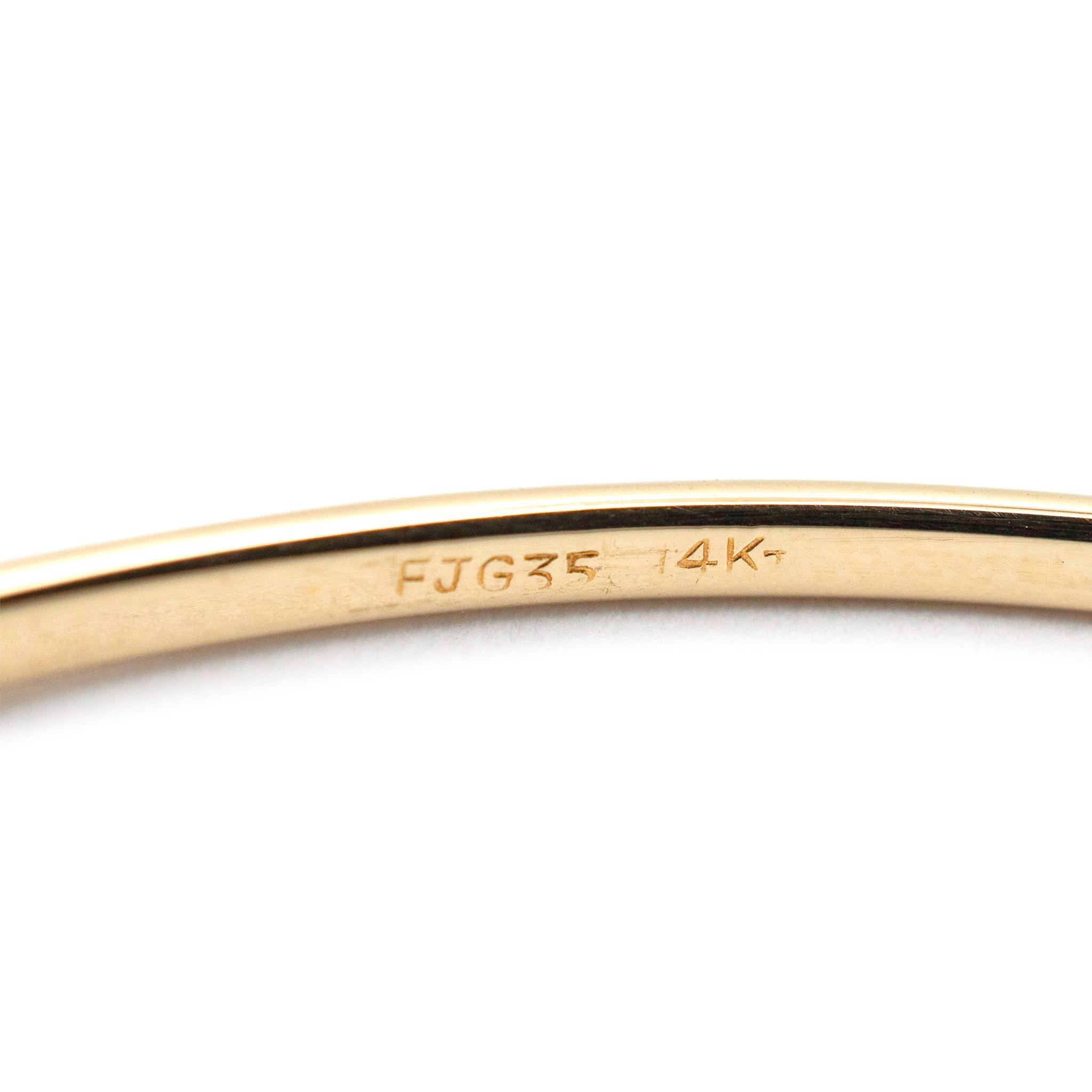Bracelet en or jaune 14K pour dames avec losange enchevêtré en vente 1